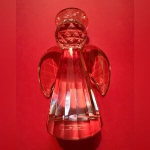 Crystal Angel Figurine - pink and gold embellished